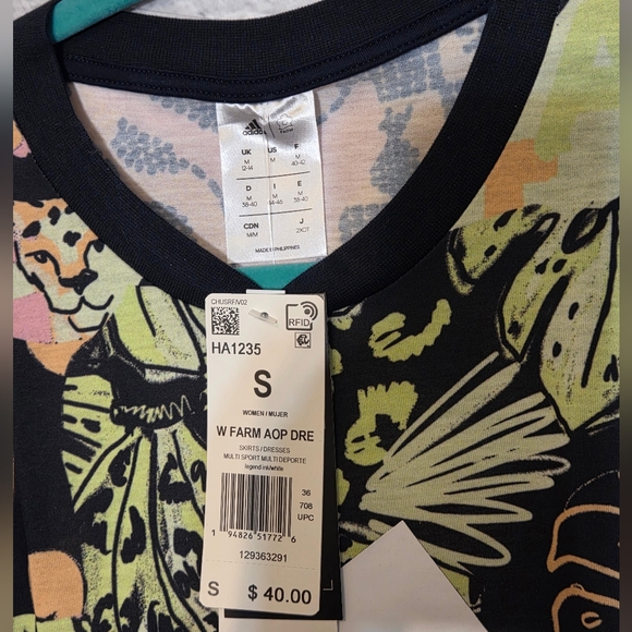SOLD🔥Adidas x Farm Rio Cotton Print Tank Dress - Picture 2 of 11